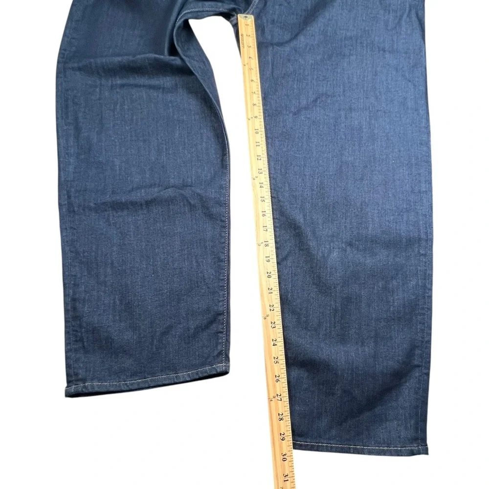 Mavi Mens 48X30 Zach Straight Leg Dark Wash Denim Jeans 5 Pocket Stretch